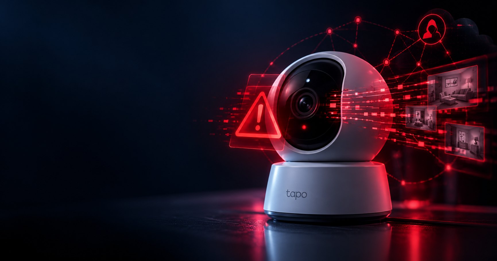 Home security camera on a lab bench